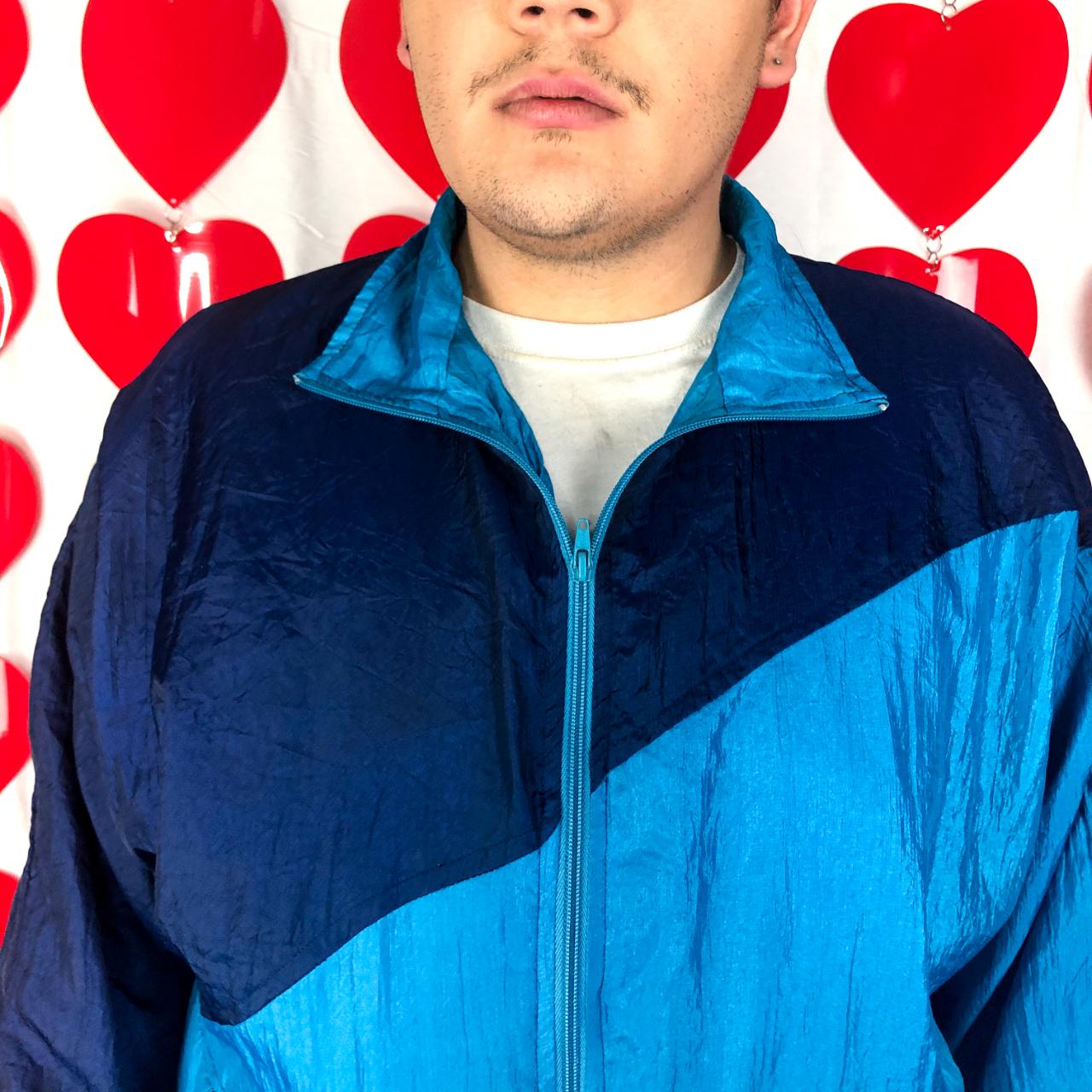 Men's Blue and Navy Jacket (3)