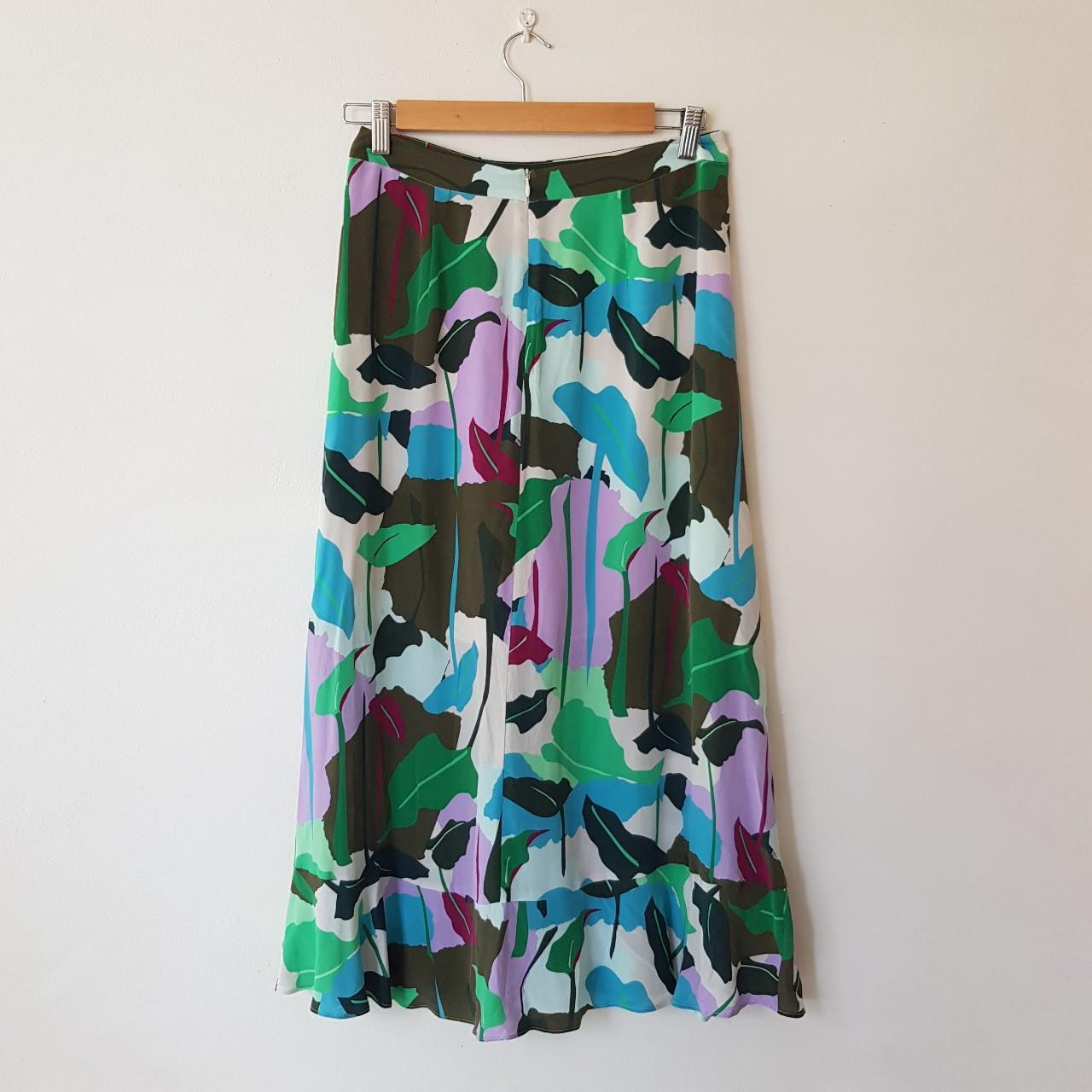 Gorman silk skirt philodendron print AUS size... - Depop