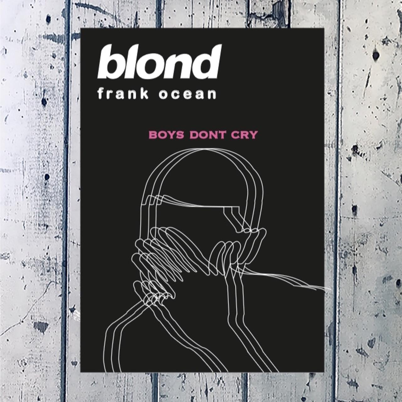 Frank Ocean blonde boys don't cry album poster / | Depop