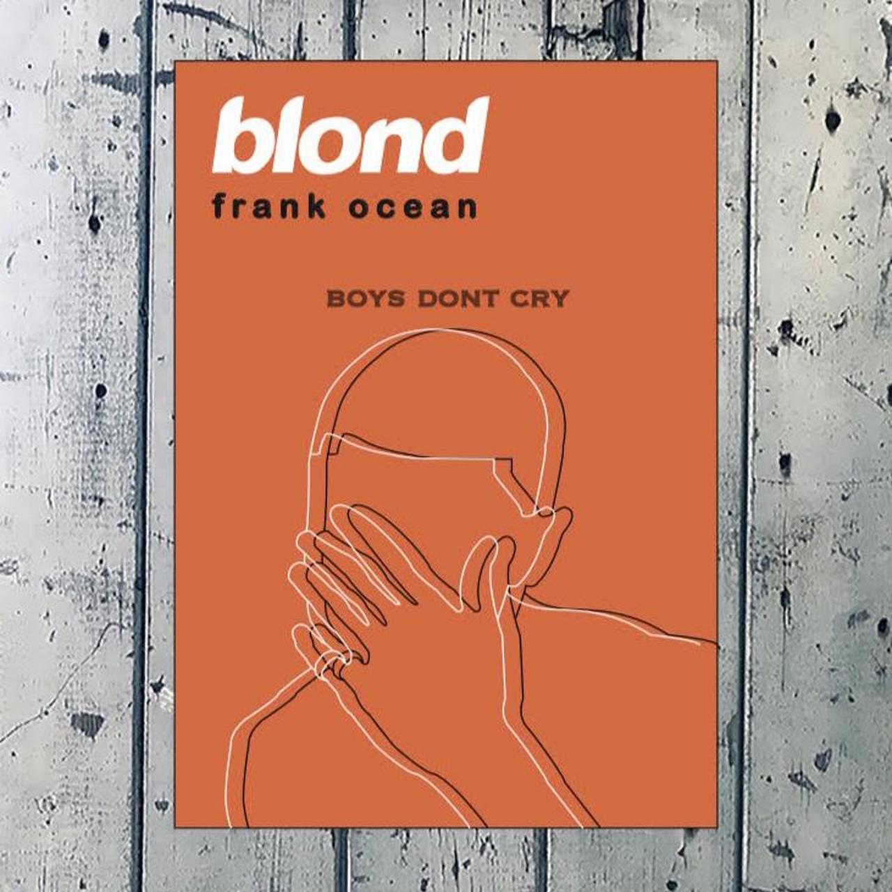 Frank Ocean blonde boys don't cry album poster / | Depop