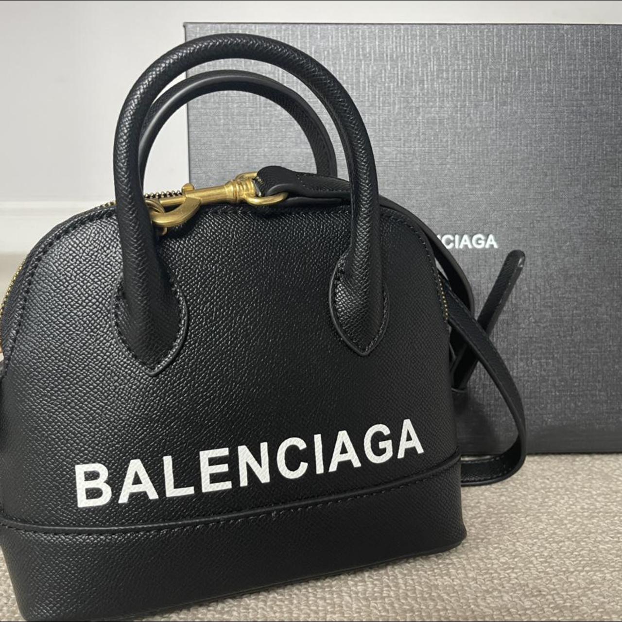 Balenciaga bag hot sale with writing