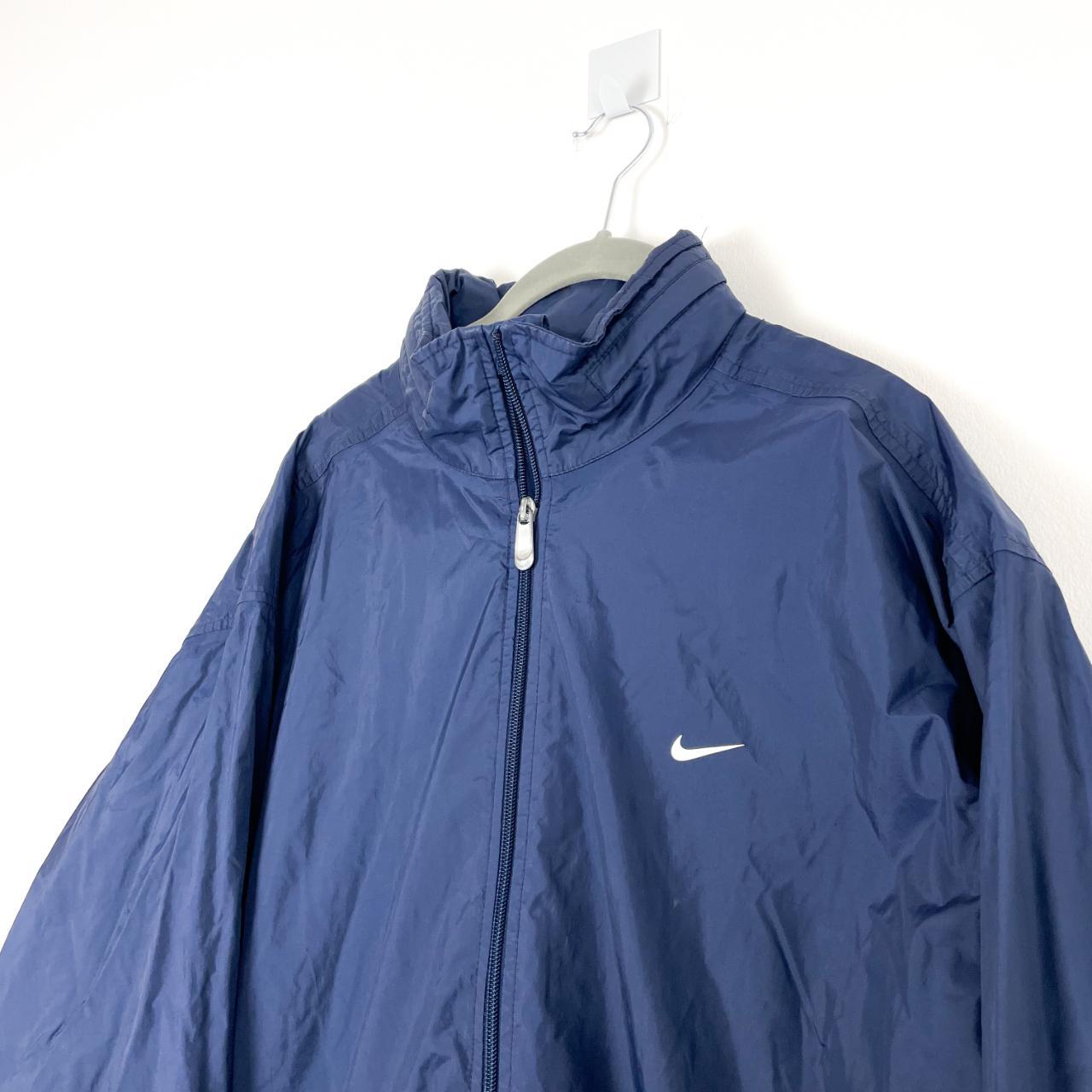 Vintage Nike Rainjacket/Coat Navy - XL SIZE: XL... - Depop