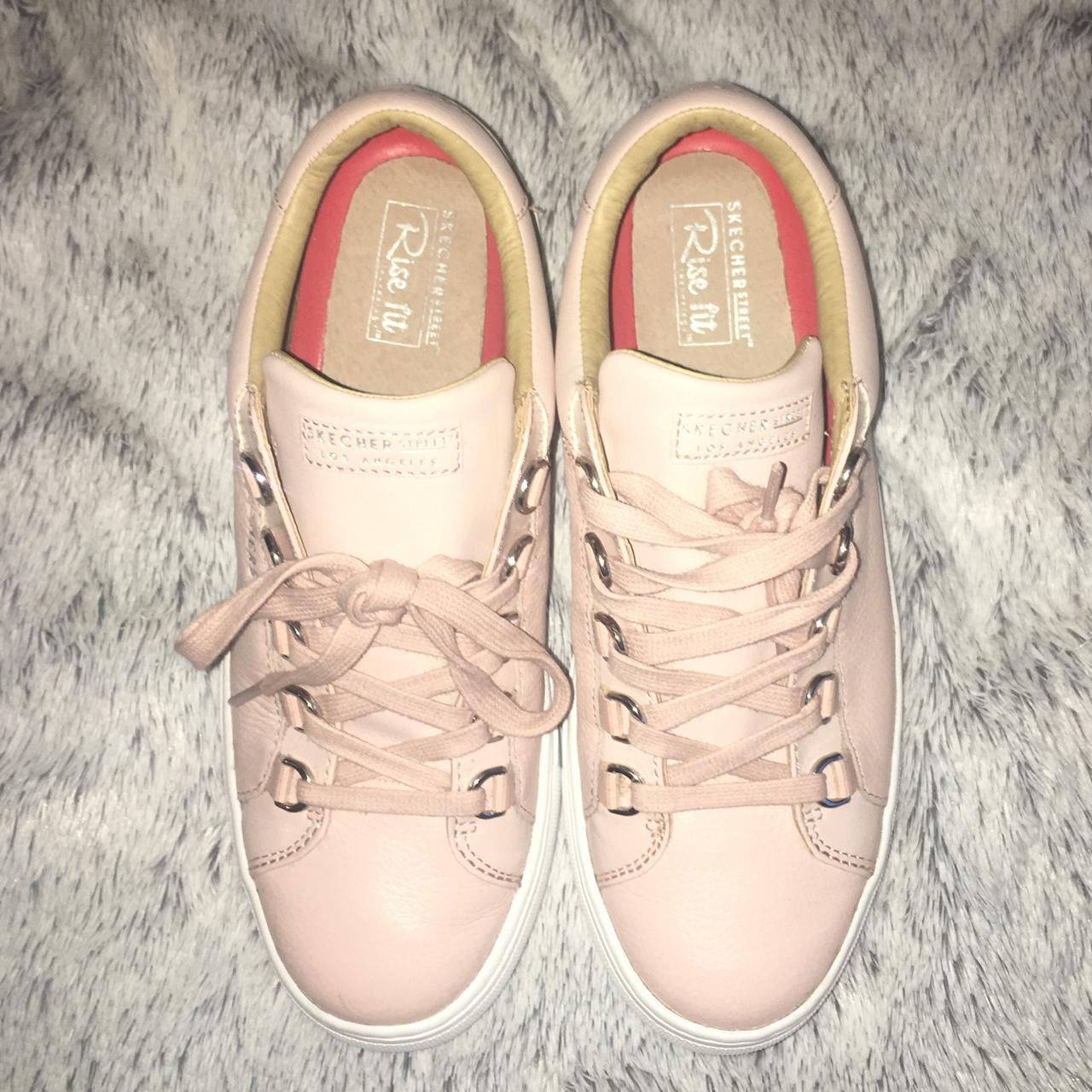 Skechers side hot sale street pink