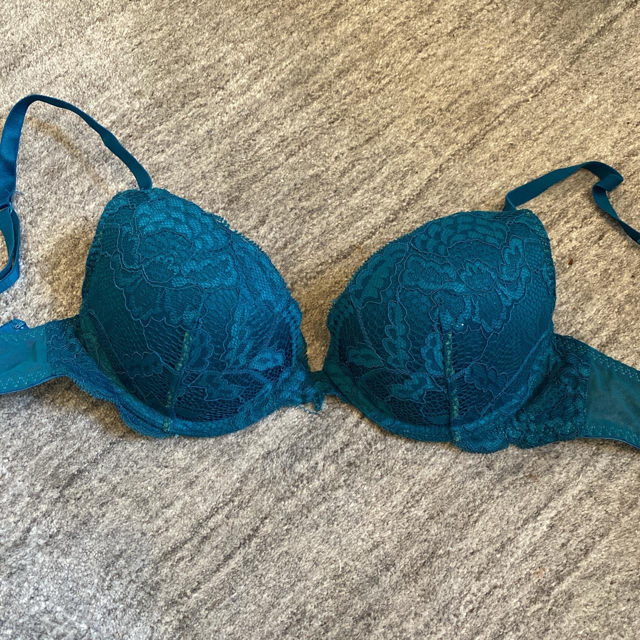 Buy Victoria's Secret Faded Denim Blue Lace Trim Lightly Lined Full Cup Bra  from Next Luxembourg