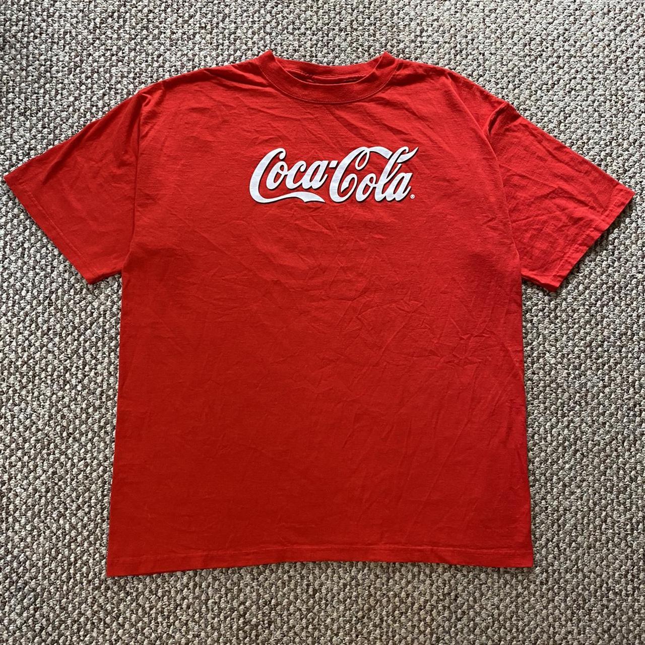 Vintage 90s Coca Cola Drink Promo Tee Size... - Depop