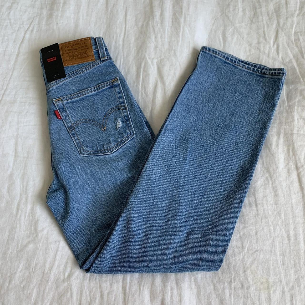 levis ribcage straight ripped jeans! brand new with... - Depop