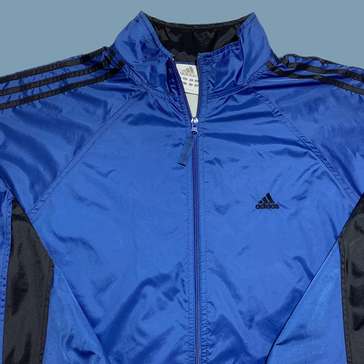 Adidas Men's Blue and Black Sweatshirt | Depop