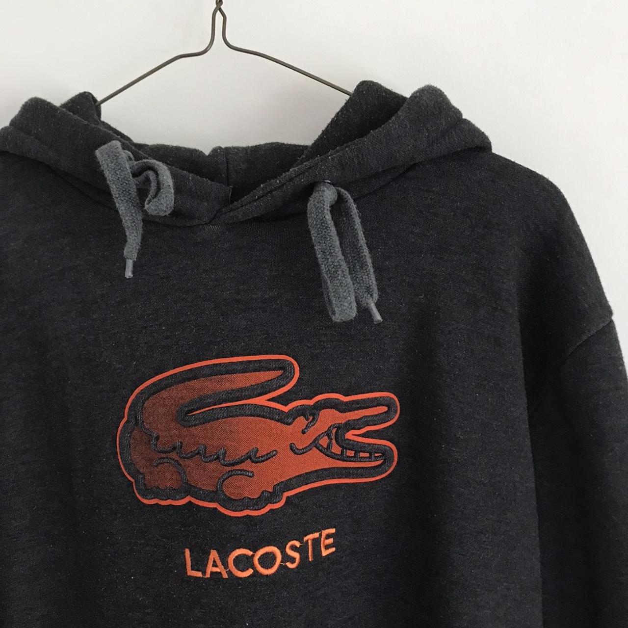 Lacoste hoodie - mens grey - tag states large... - Depop