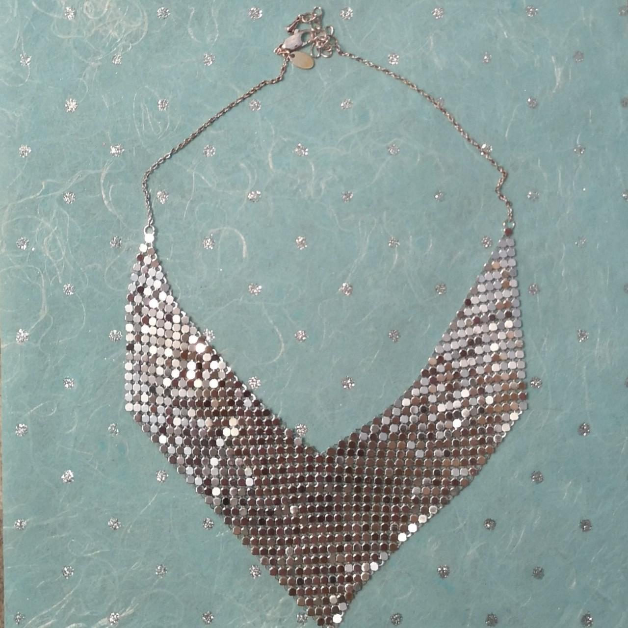 Deadstock Mands Silver Necklace With Stunning Slinky V Depop 