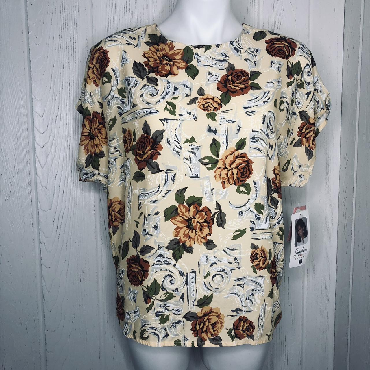 Jaclyn Smith Women's Yellow Blouse | Depop