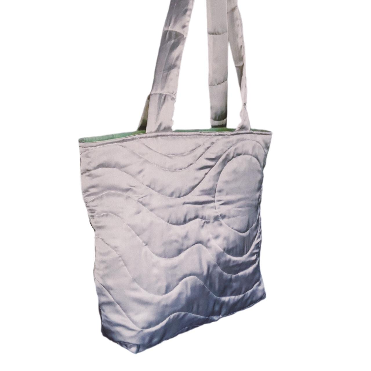 Women's Silver and Green Bag (2)