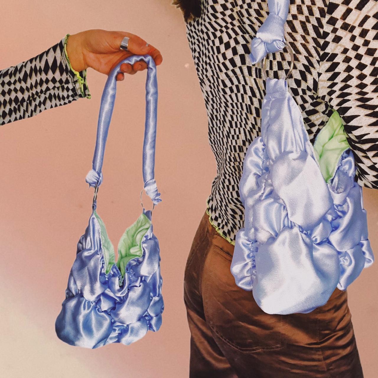 Women's Green and Purple Bag