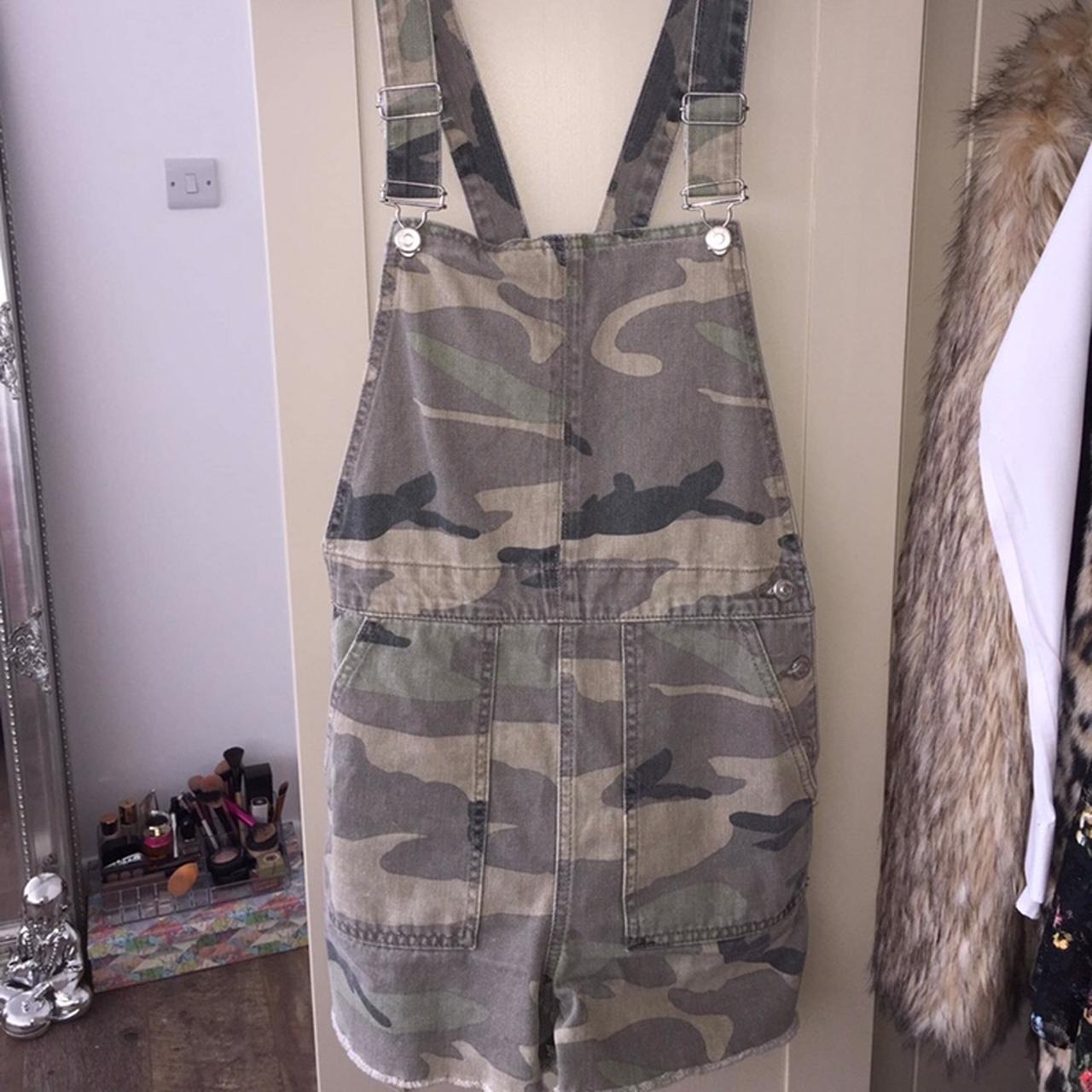 Camo overalls womens store shorts