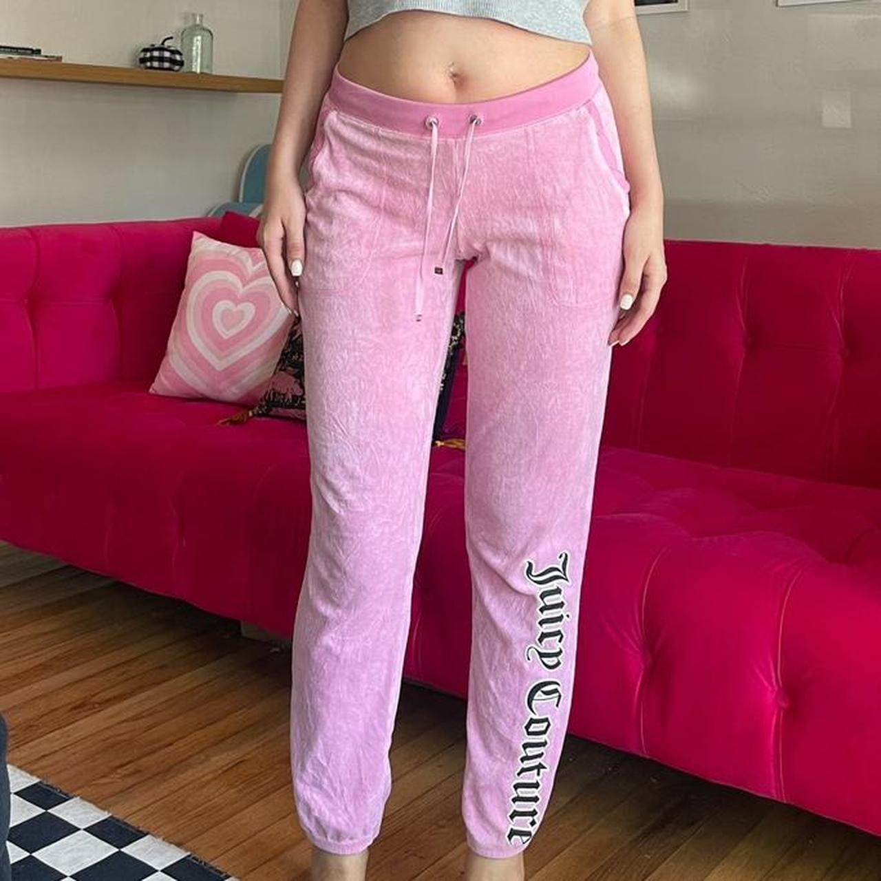 Vintage Early 2000s Juicy Couture Lilac Pink Velour Tracksuit Pants