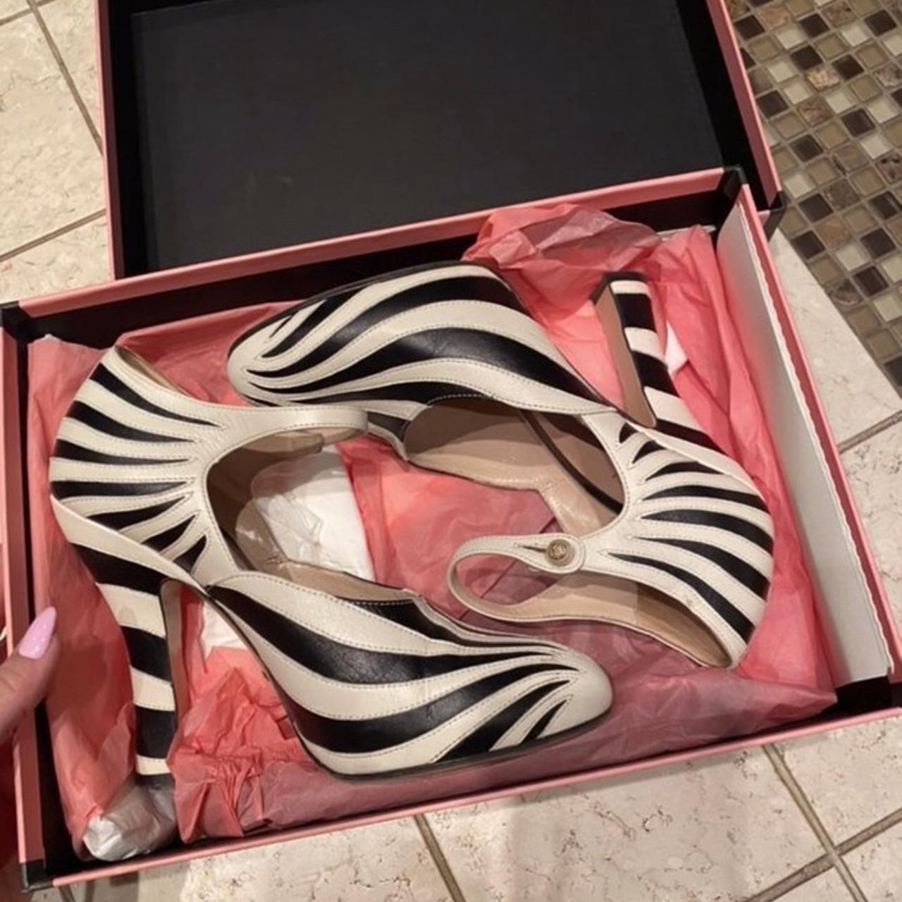 Wonderful Gucci Mary Jane Zebra Print Pumps 🖤 In a | Depop