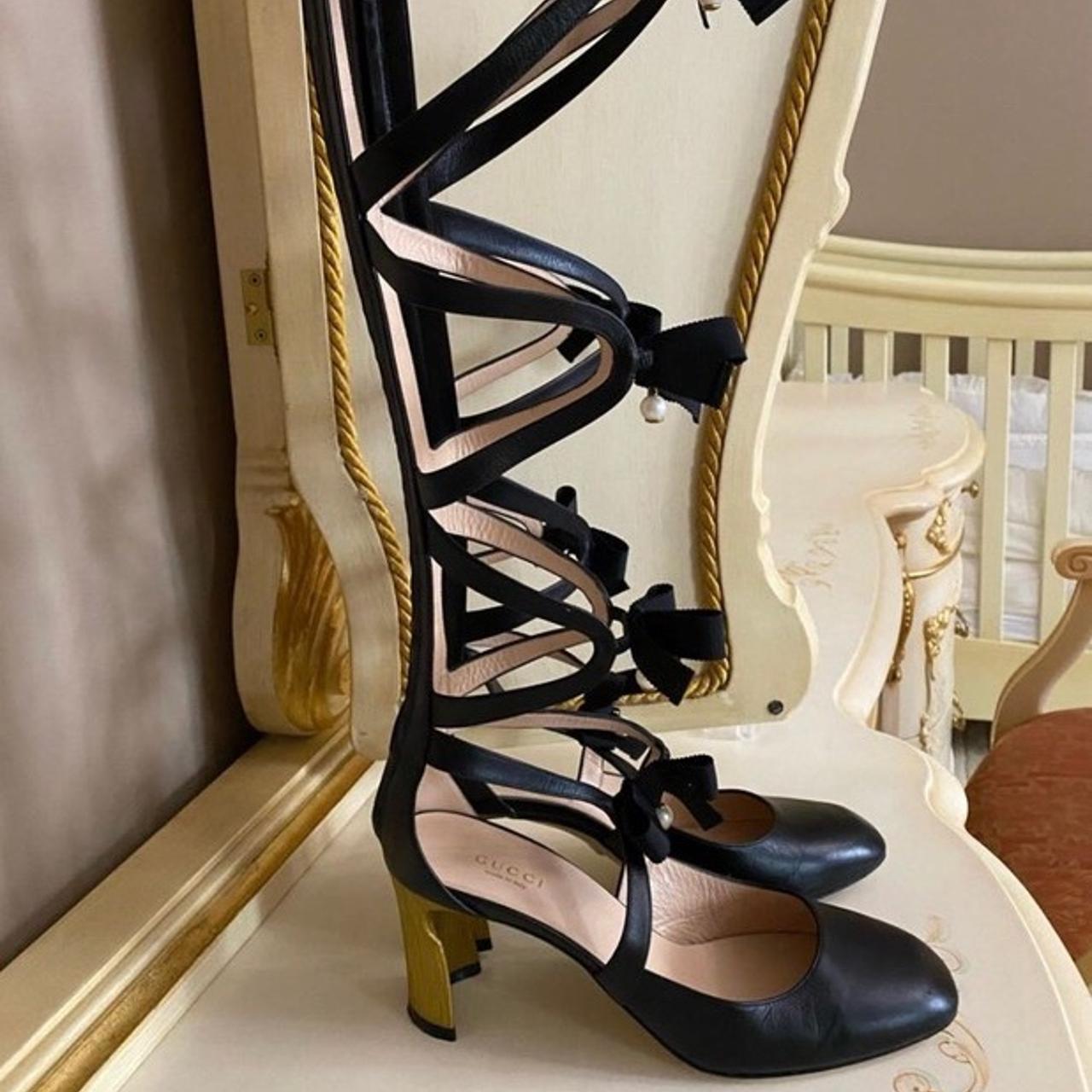 Gucci gladiator heels hotsell