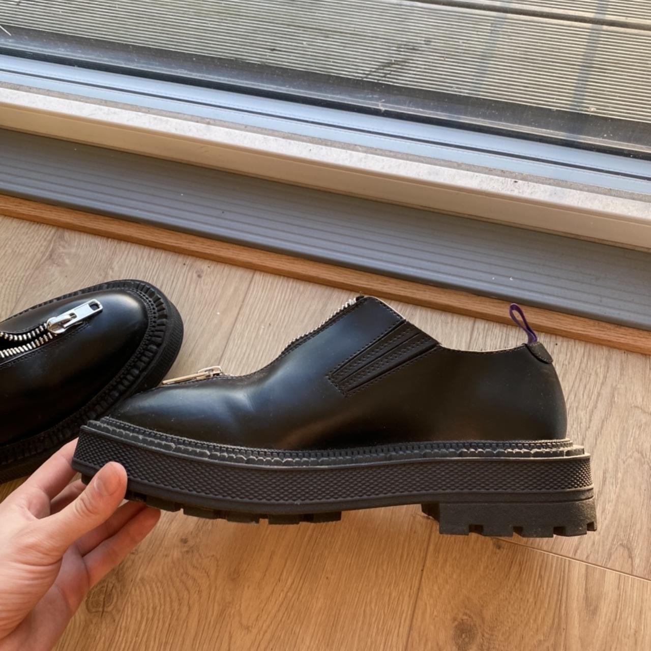 Chunky derby shoes with zipper; Eytys Alexia leather | Depop