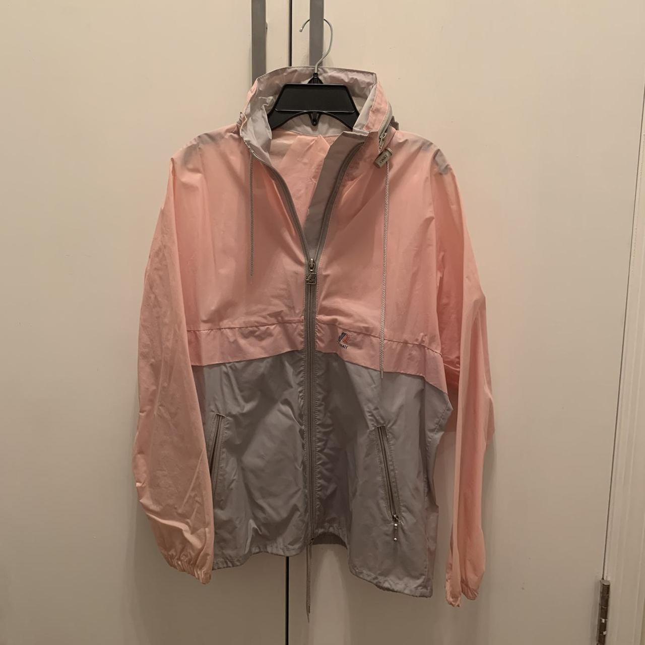 K-Way Women's Grey and Pink Coat