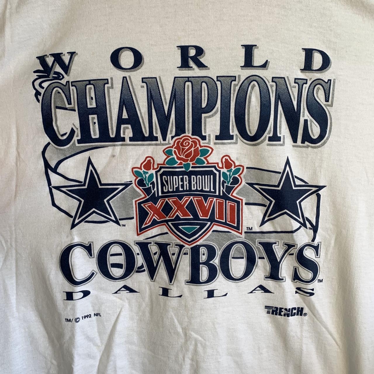 Vintage NFL Dallas Cowboys Tee Shirt 1992 Small Made USA