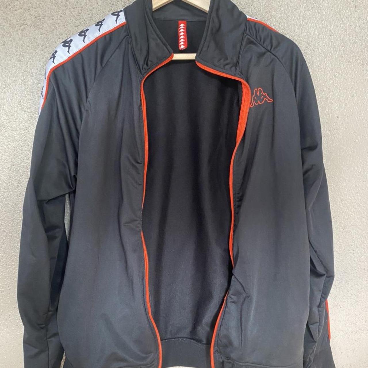 Black and red kappa 2025 jacket