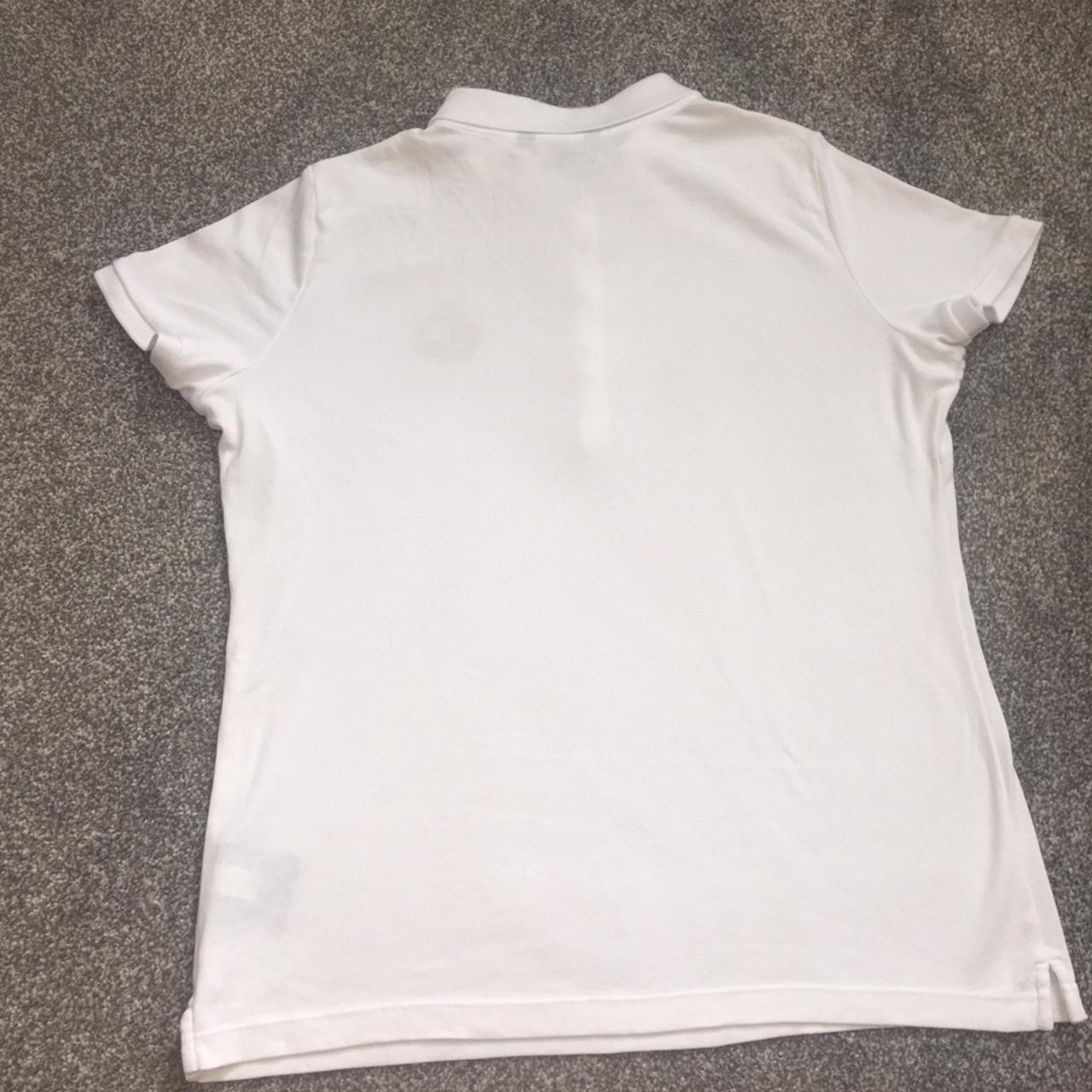 vintage USA white womens ralph lauren polo shirt - Depop