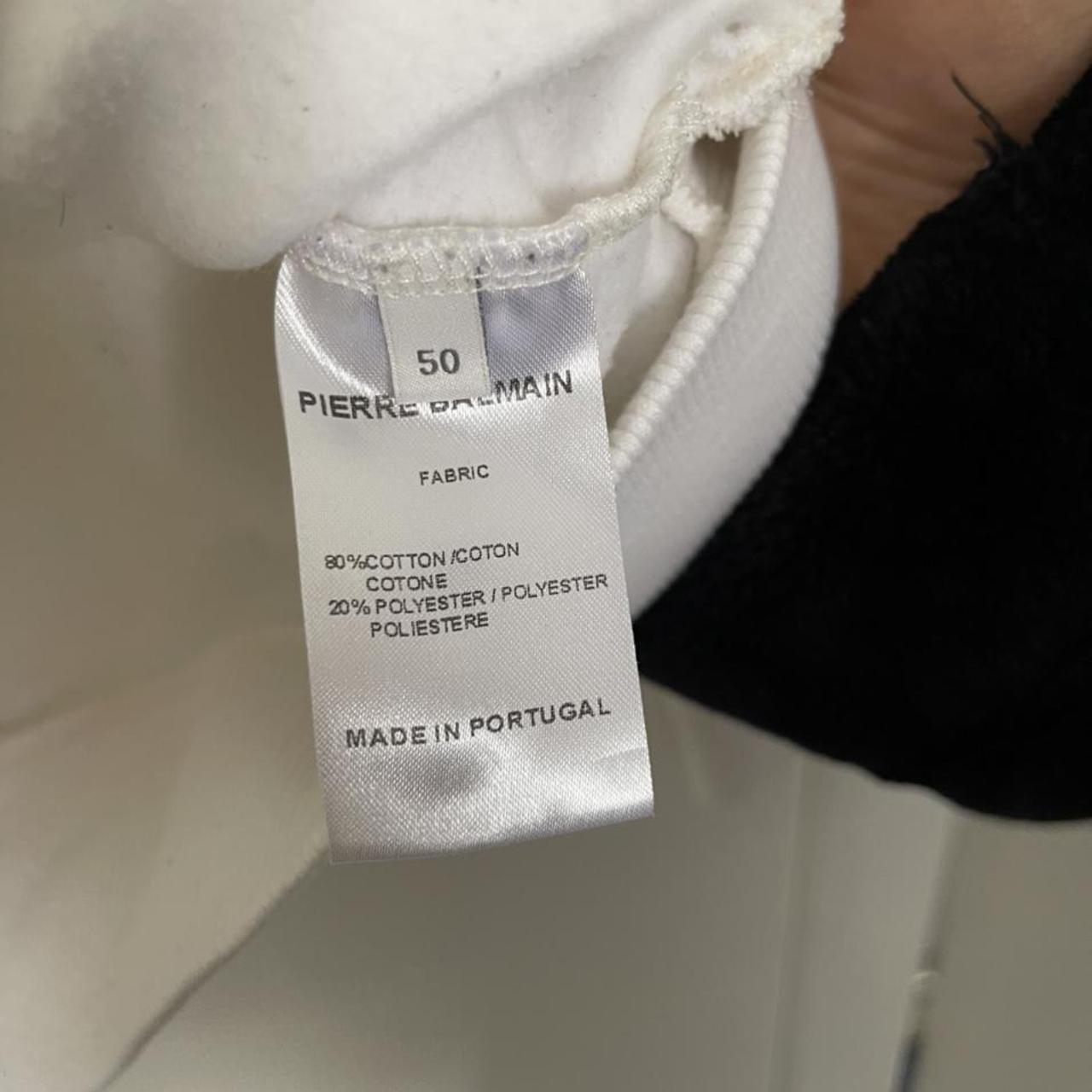 Balmain Brand Balmain Jumper White Balmain White Cotton Logo