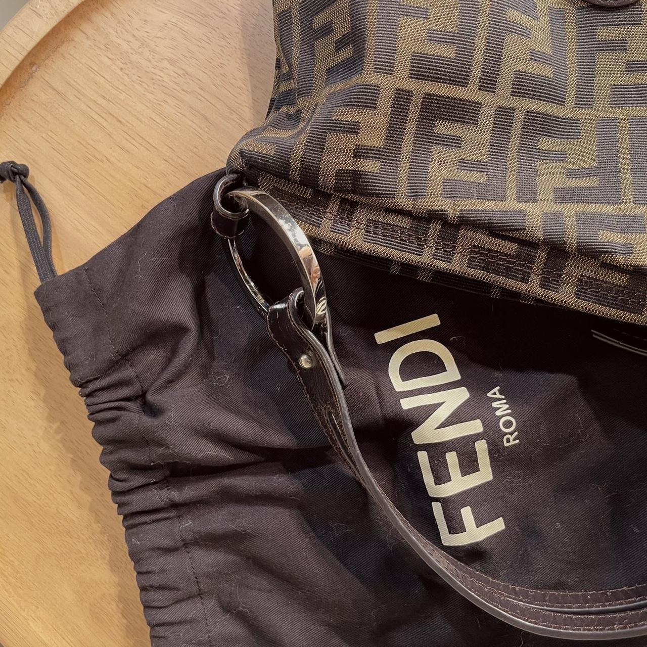 RARE Vintage Fendi Oyster shoulder bag in brown... - Depop