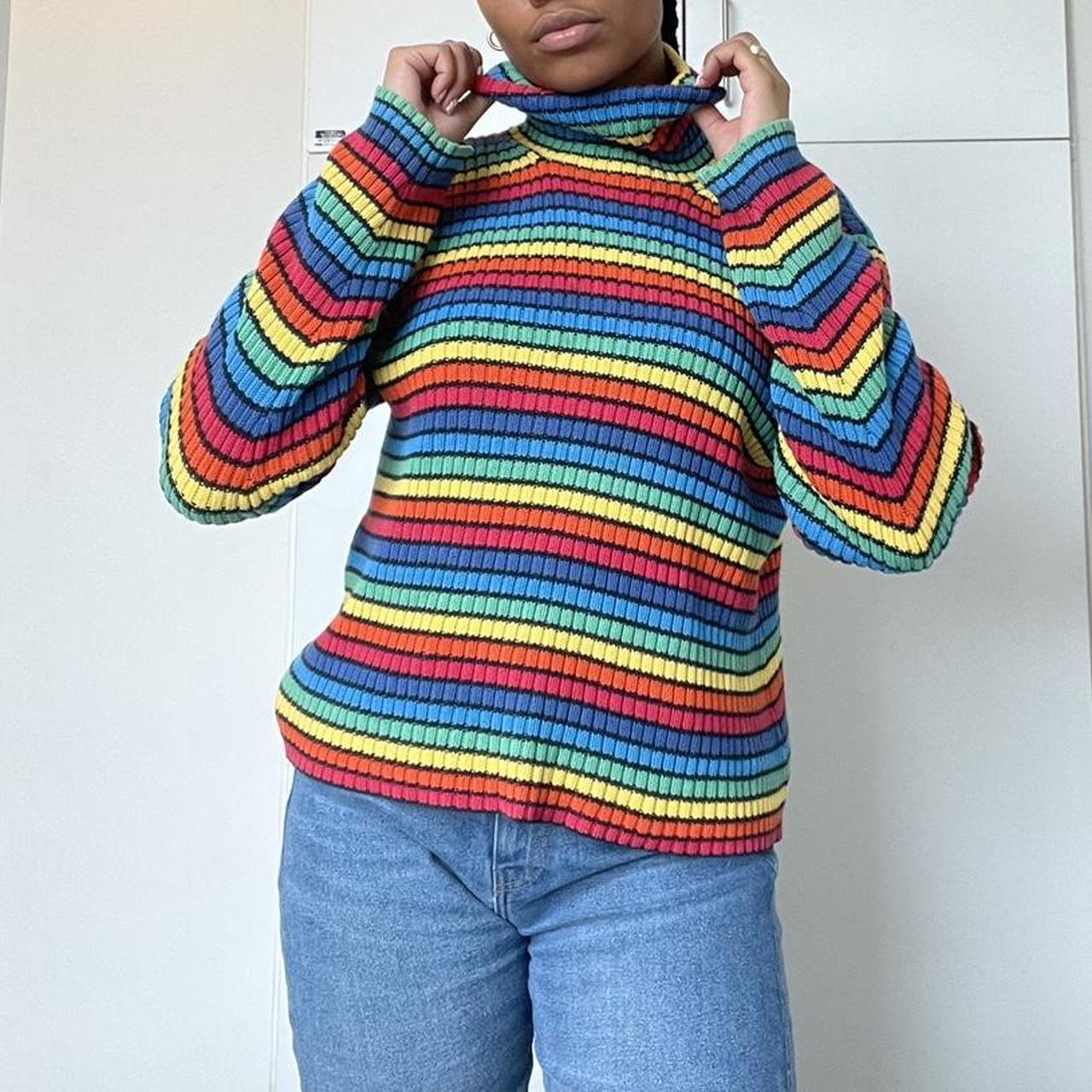 tommy hilfiger rainbow turtleneck