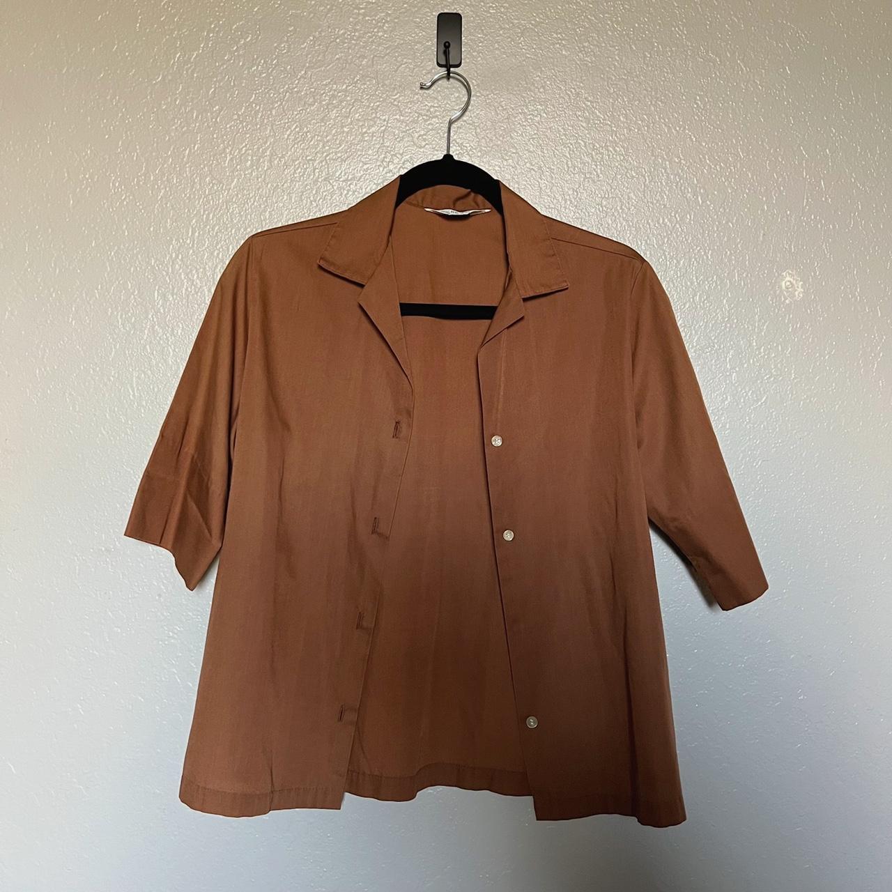 Sears Women's Brown and Tan Blouse