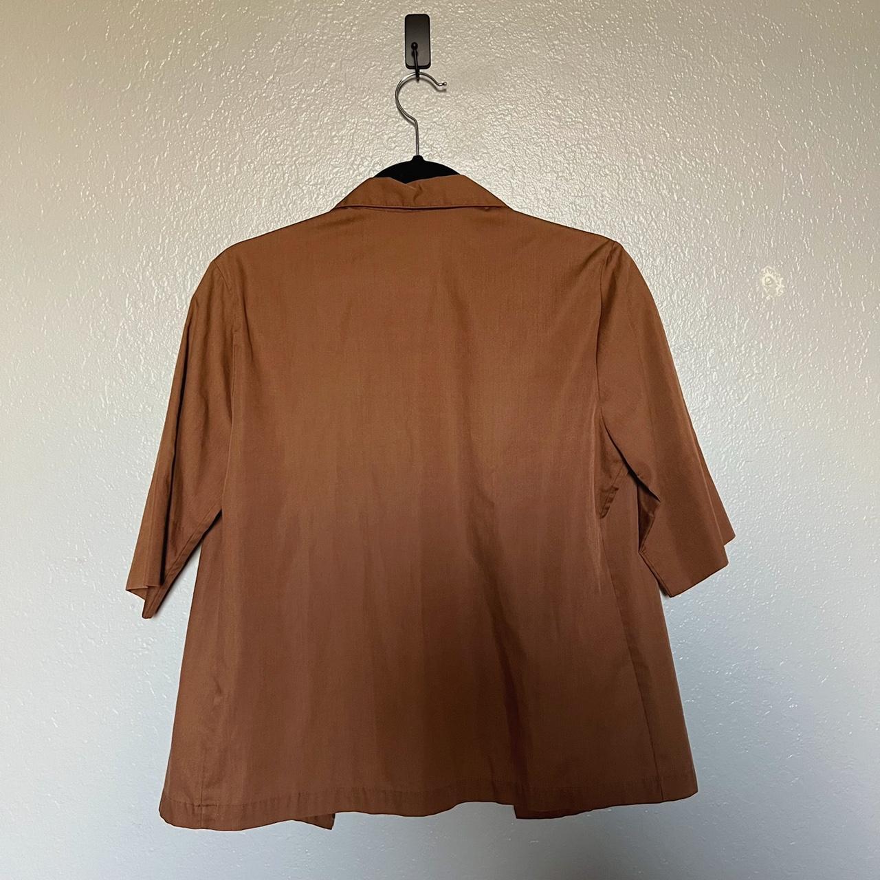 Sears Women's Brown and Tan Blouse (2)