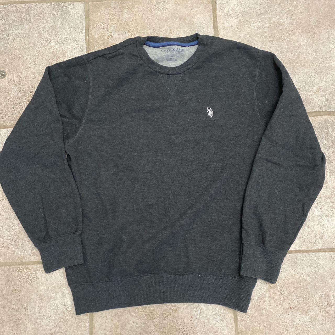 Polo Ralph Lauren Men's Grey and White Sweatshirt | Depop