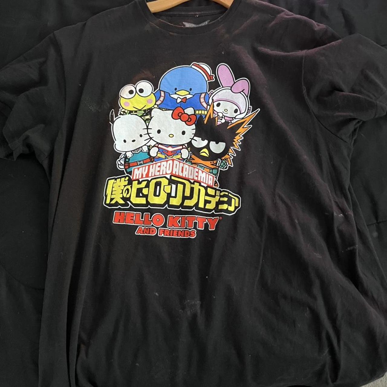 hello kitty my hero academia tee shirt oversized -... - Depop