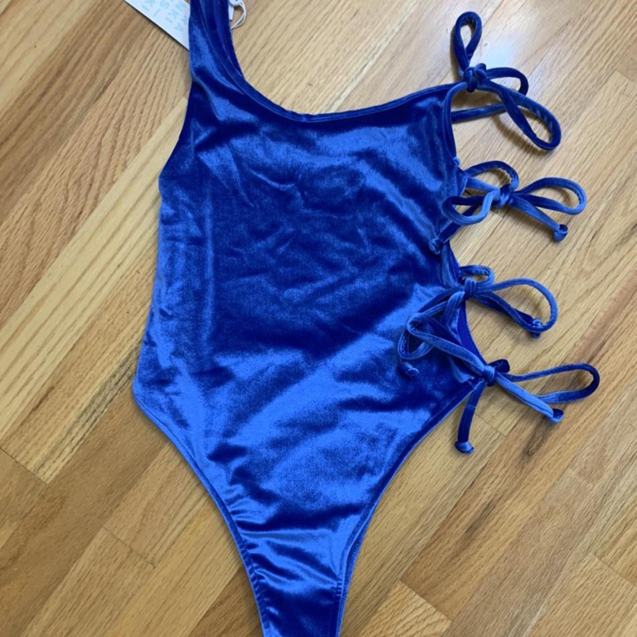 brand new frankie’s bikinis velvet one piece with