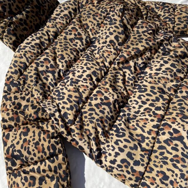 gap leopard puffer coat