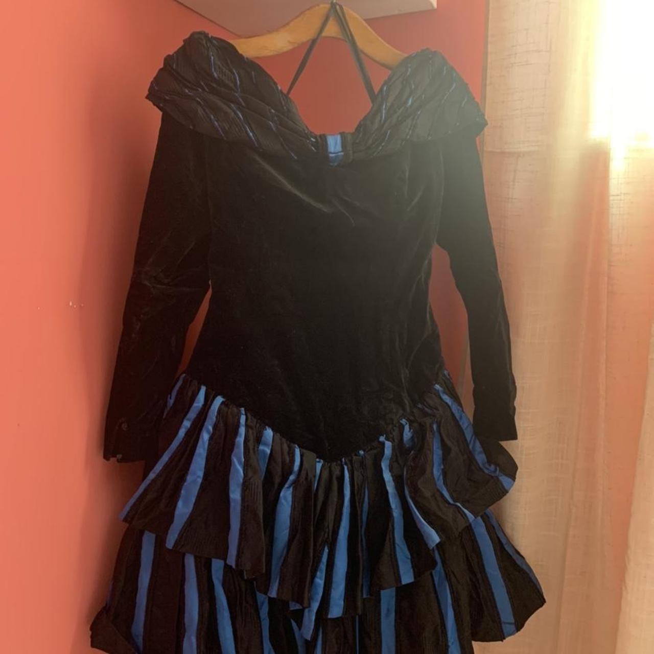 80s velvet prom dress