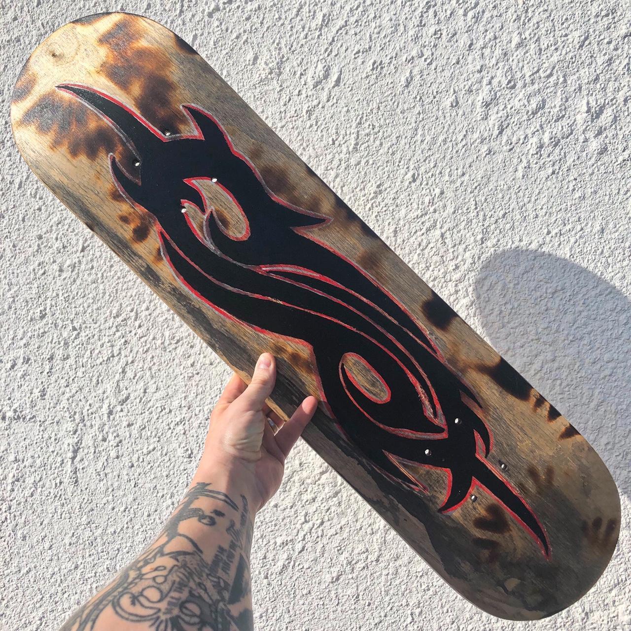 Distressed Slipknot ‘S’ Skate deck (only) with a... - Depop