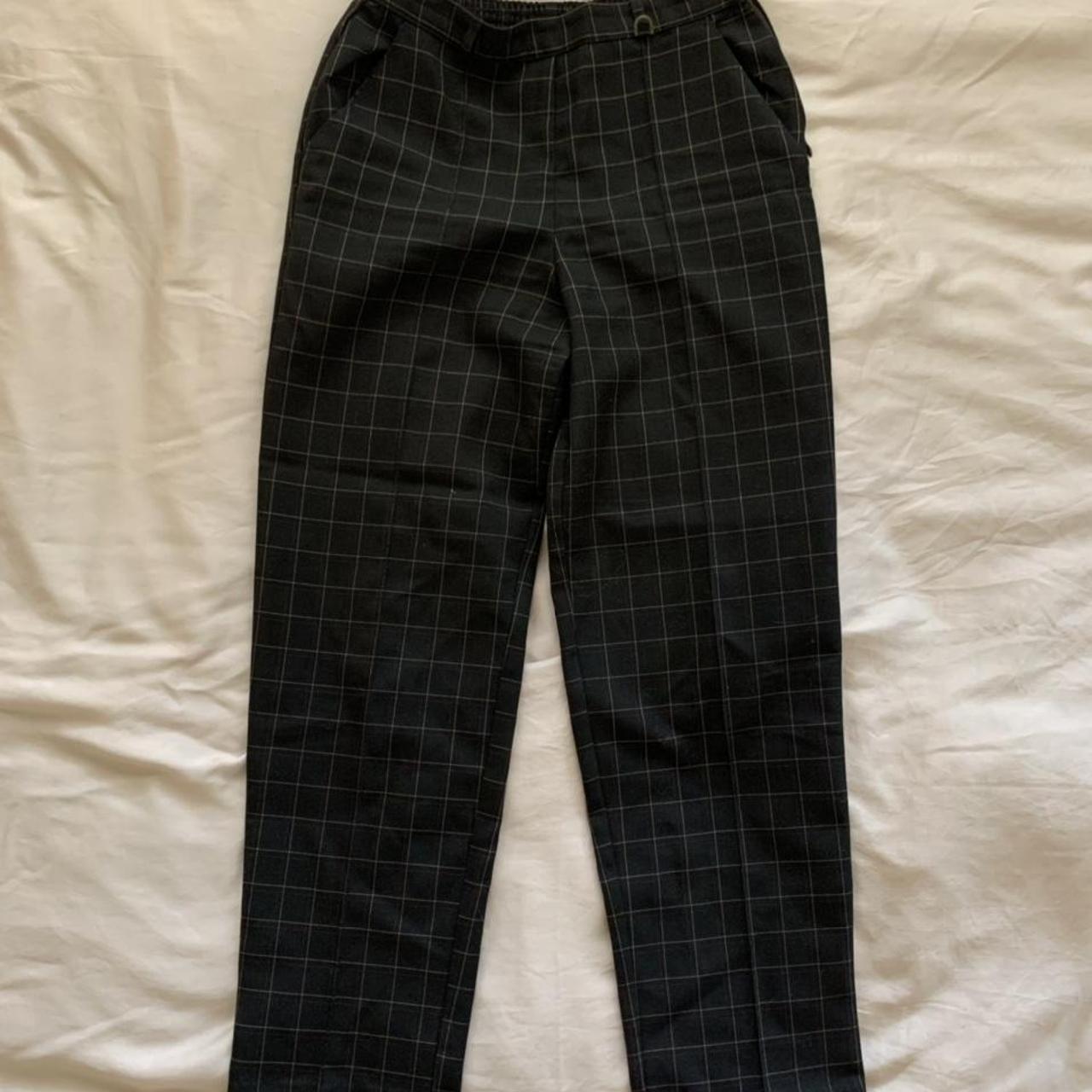 Vintage checked pants with front seam detail. Nice... - Depop