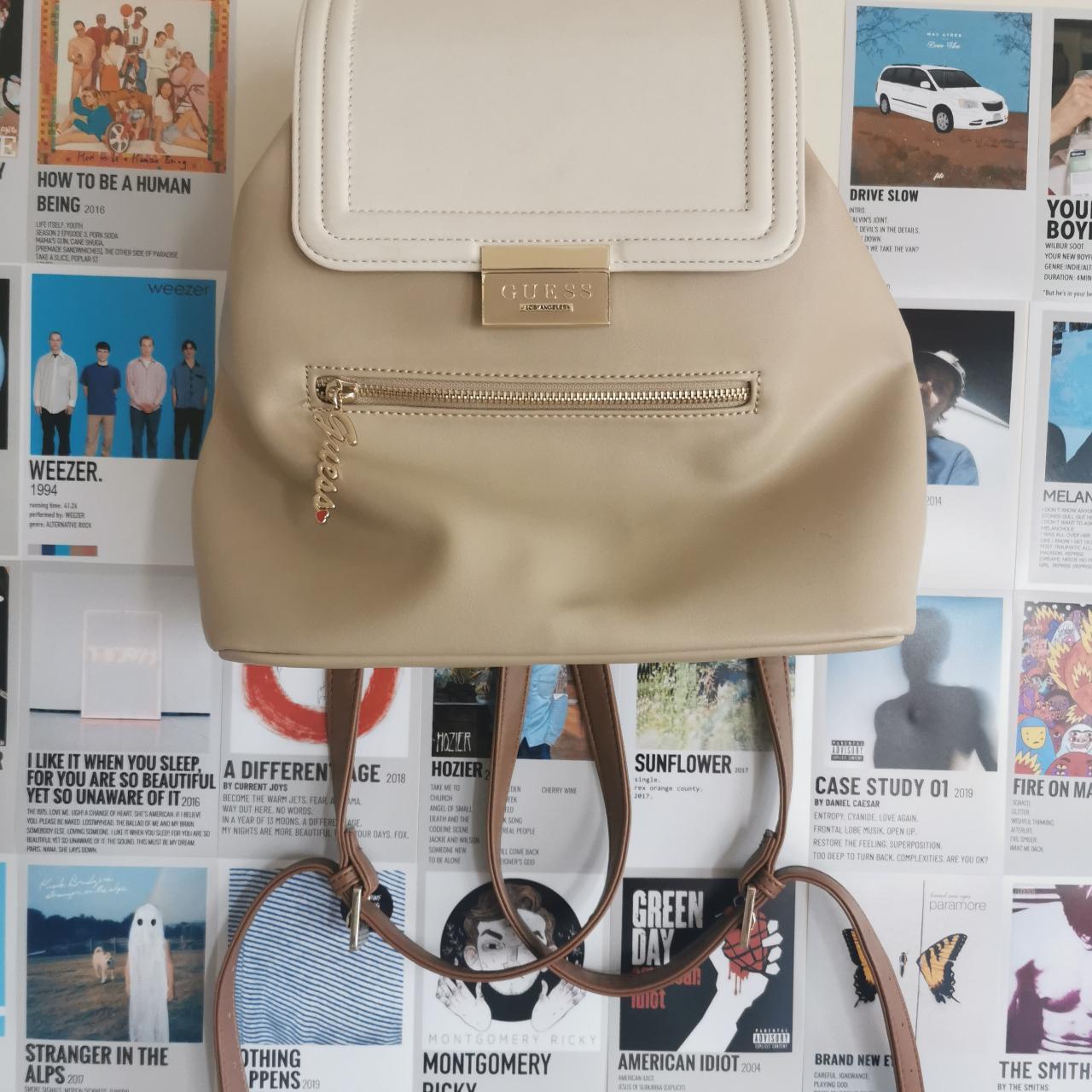 cream/beige guess backpack/rucksack only used. few... Depop