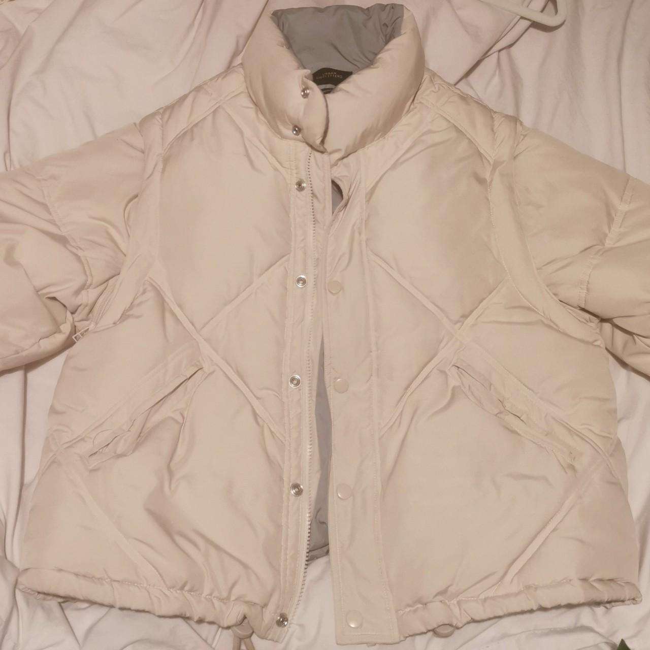 such a cute pale pink urban outfitters puffer... - Depop