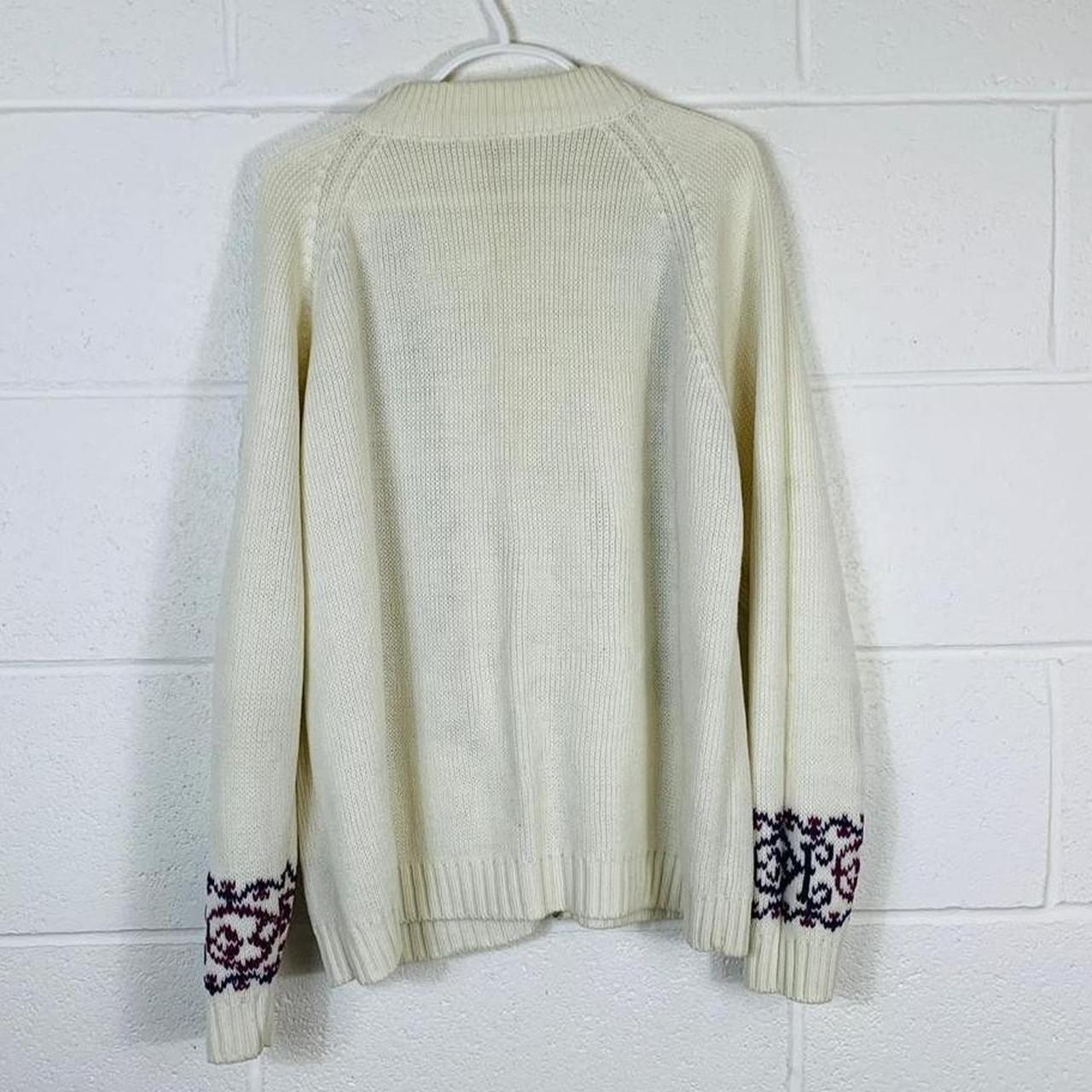 Product Image 4 - Vintage abstract knitted cardigan 

White
