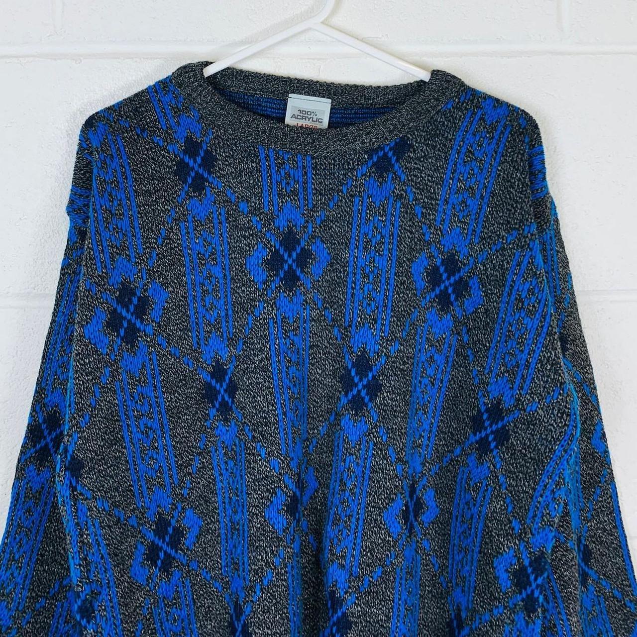 Product Image 1 - Vintage abstract knitted jumper

Blue and