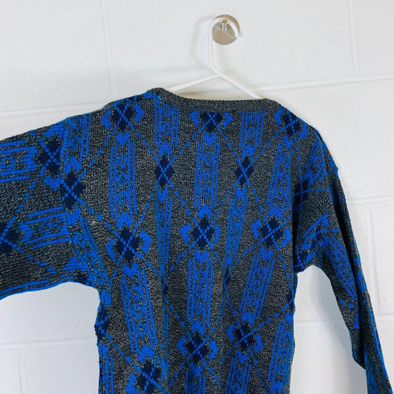 Product Image 4 - Vintage abstract knitted jumper

Blue and