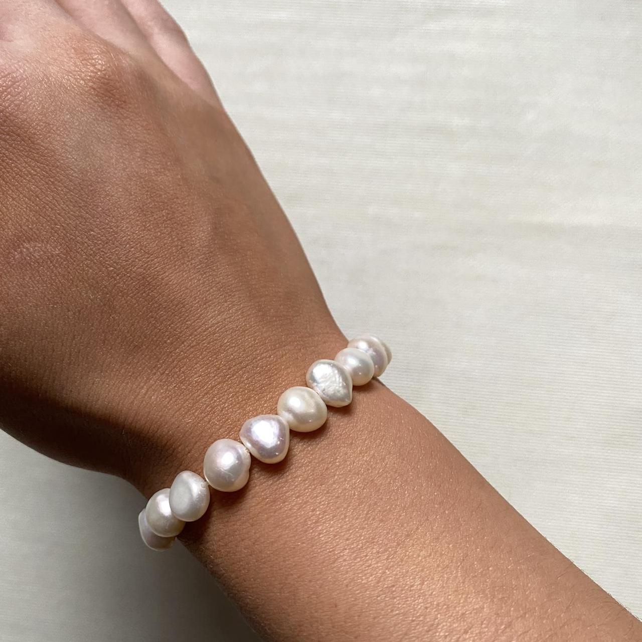 stunning fresh water pearl vintage bracelet,... Depop