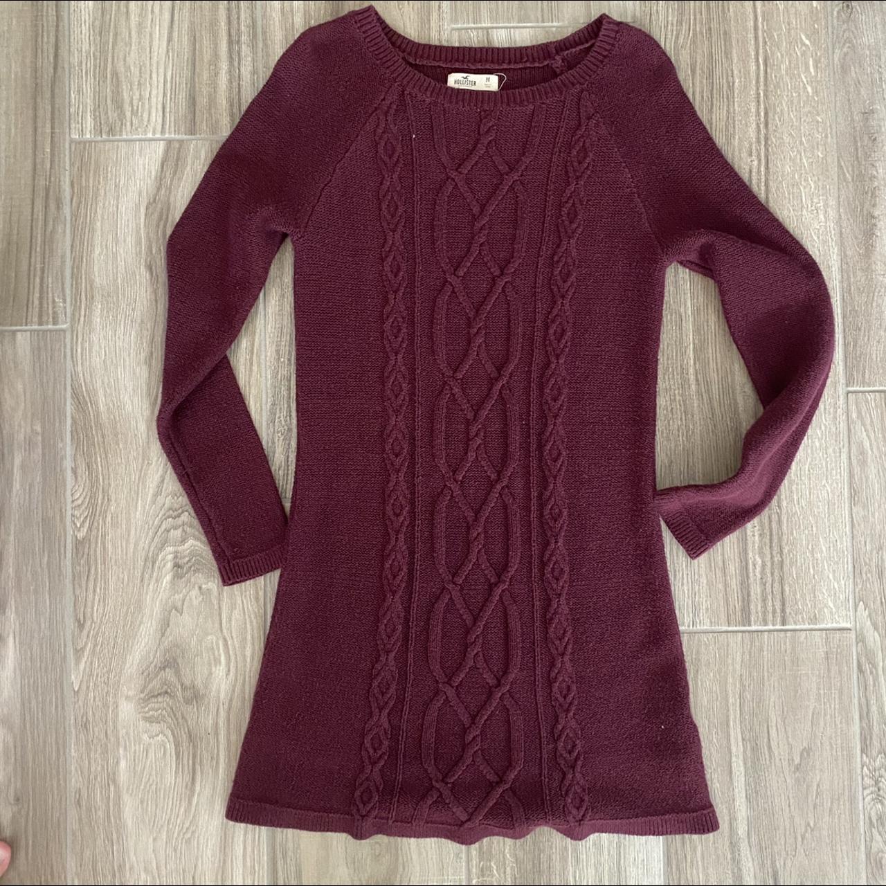 Hollister Cable Knit White Sweater Dress. This is - Depop