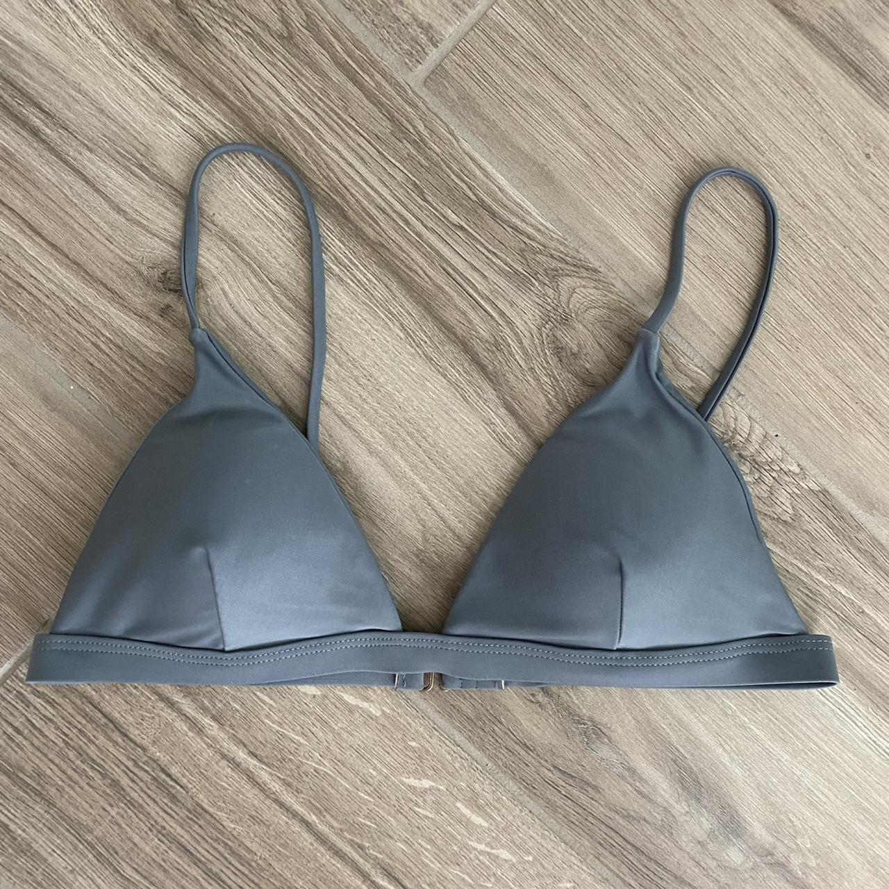 Grey triangle bikini sales top