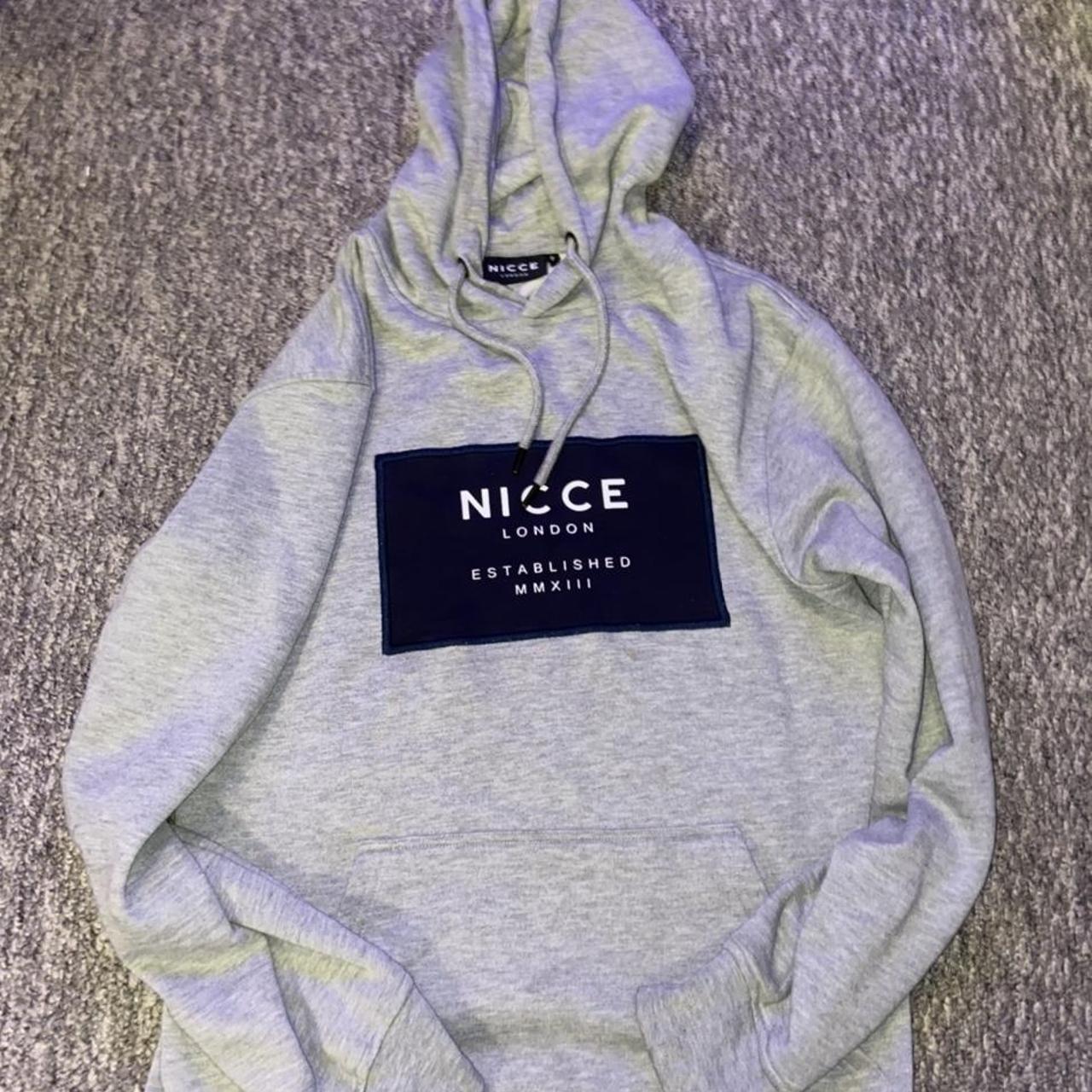 Mens Small Nicce grey hoodie great quality Depop