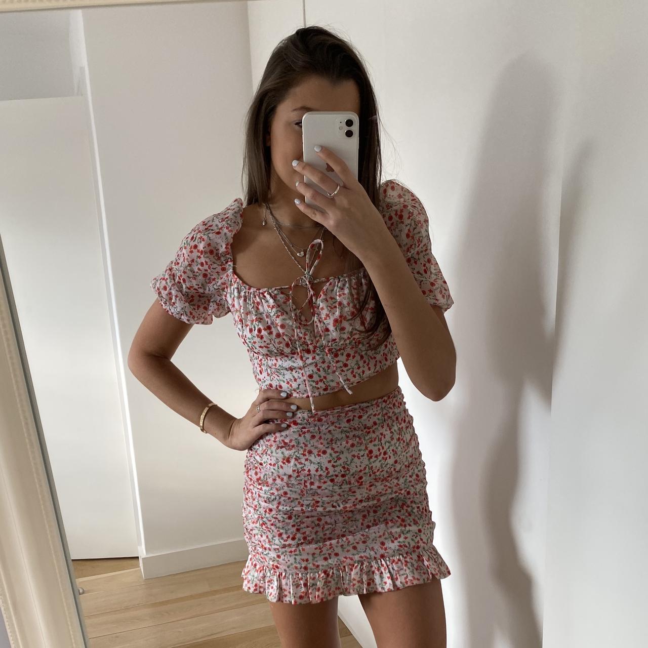 Skylar Rose floral co-ord two piece Crop