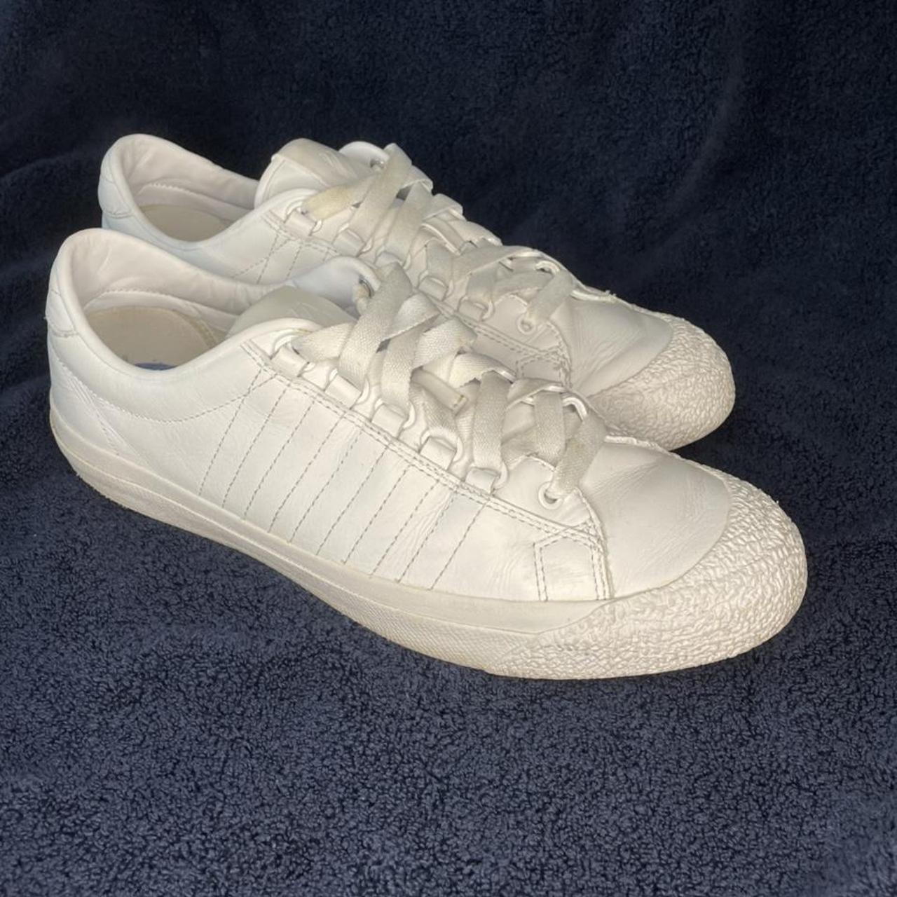 all white k-swiss sneakers men’s size 9 comes with... - Depop