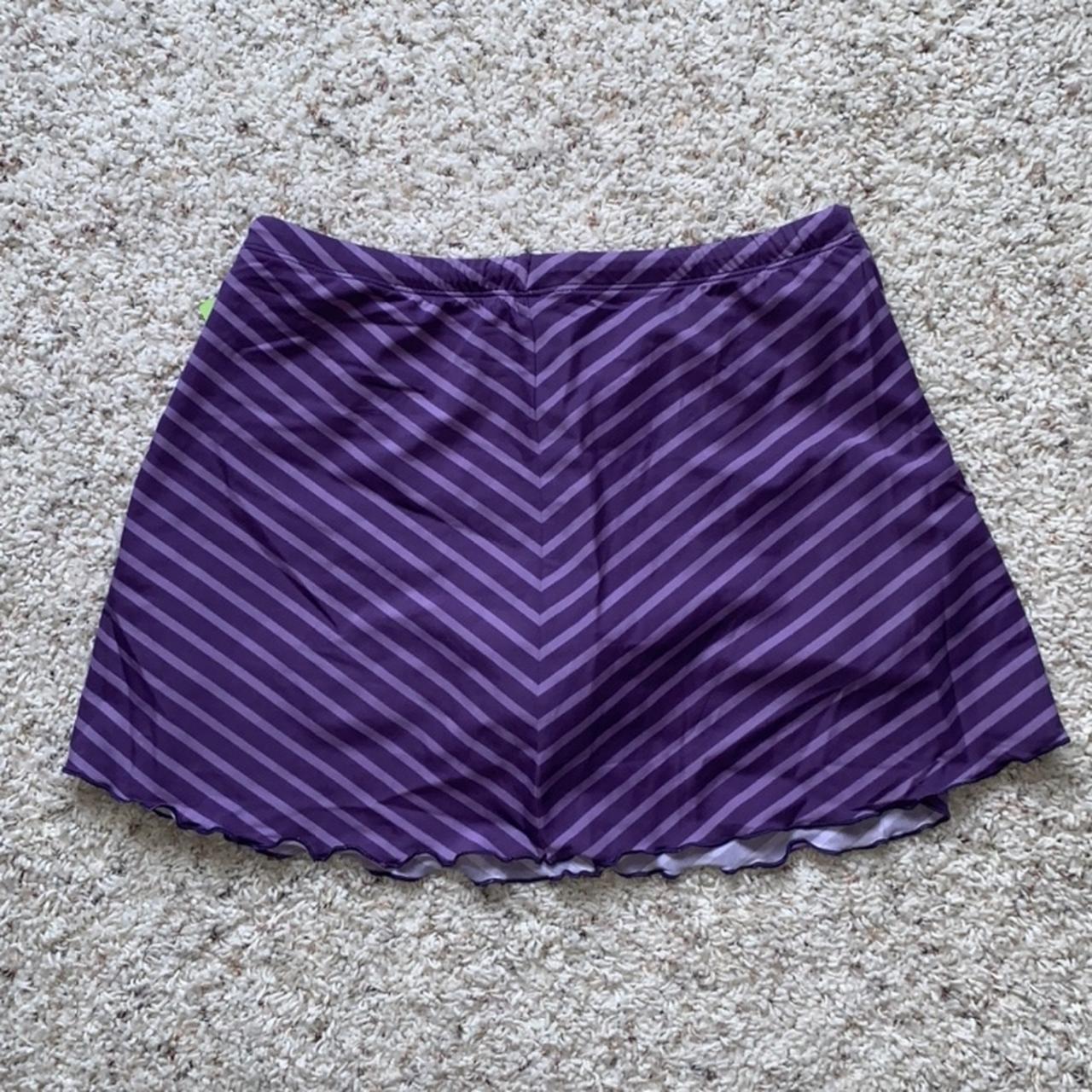 rei purple swim skort kids size medium / fits... - Depop