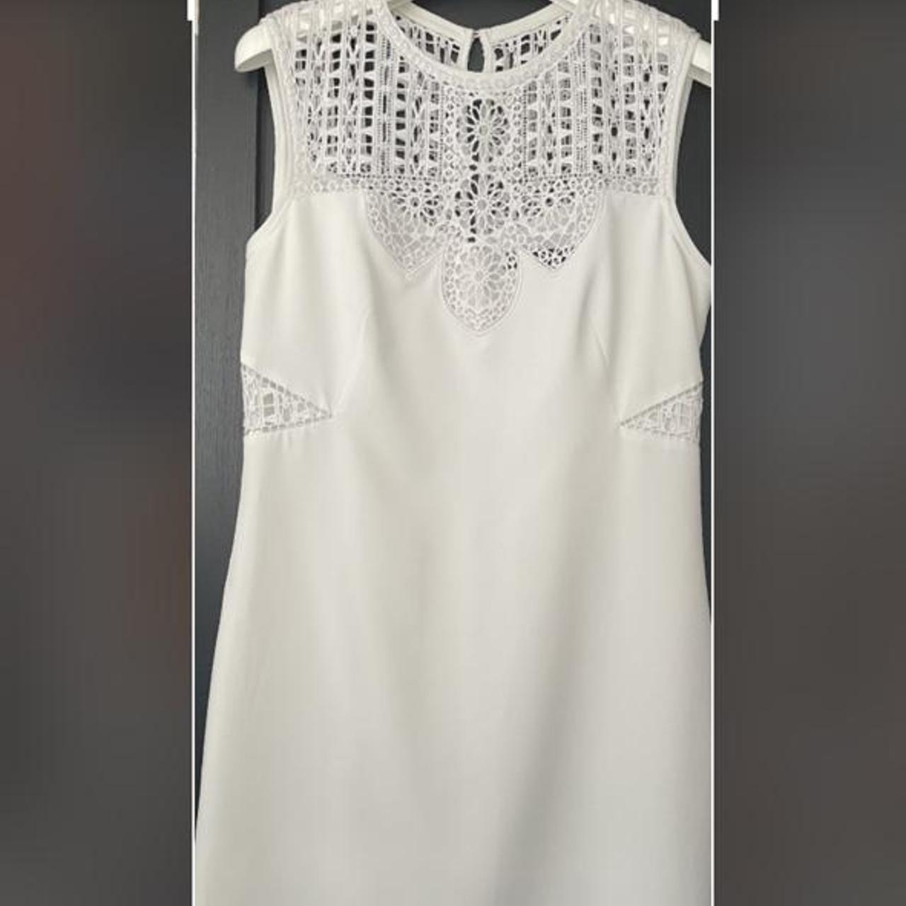 Karen Millen, white dress, size 8/EU 36. Brand new... - Depop